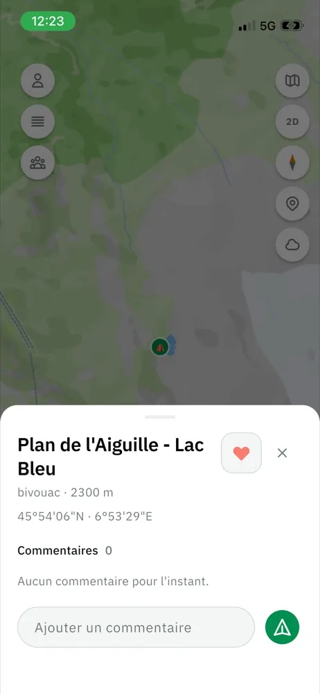 Scheda di un bivacco con commenti